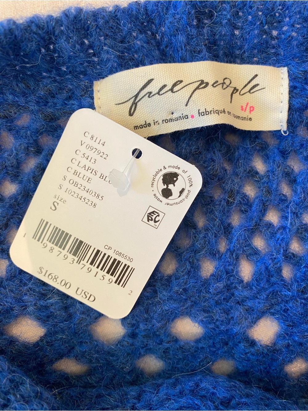 NWT Free People Forever Yours SoftSpun Angora Wool Cropped Sweater Small - Picture 6 of 7